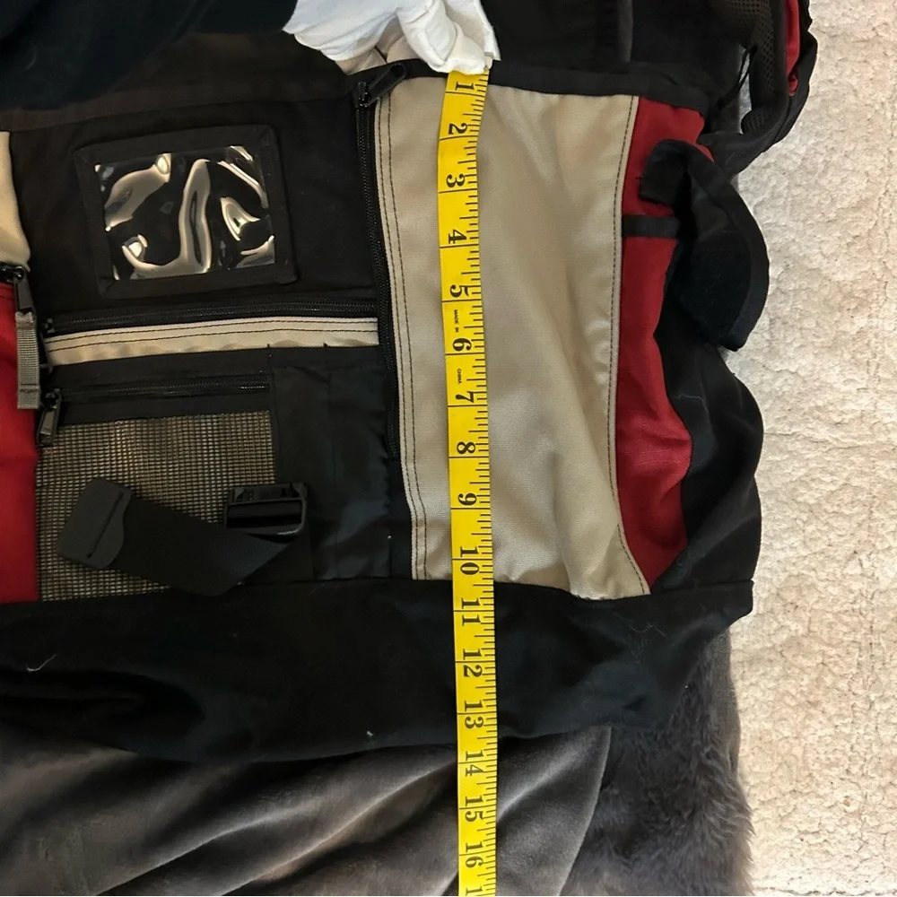 LL BEAN Messenger & Computer Bag Gently Used Black and Red Vintage - Picture 10 of 13